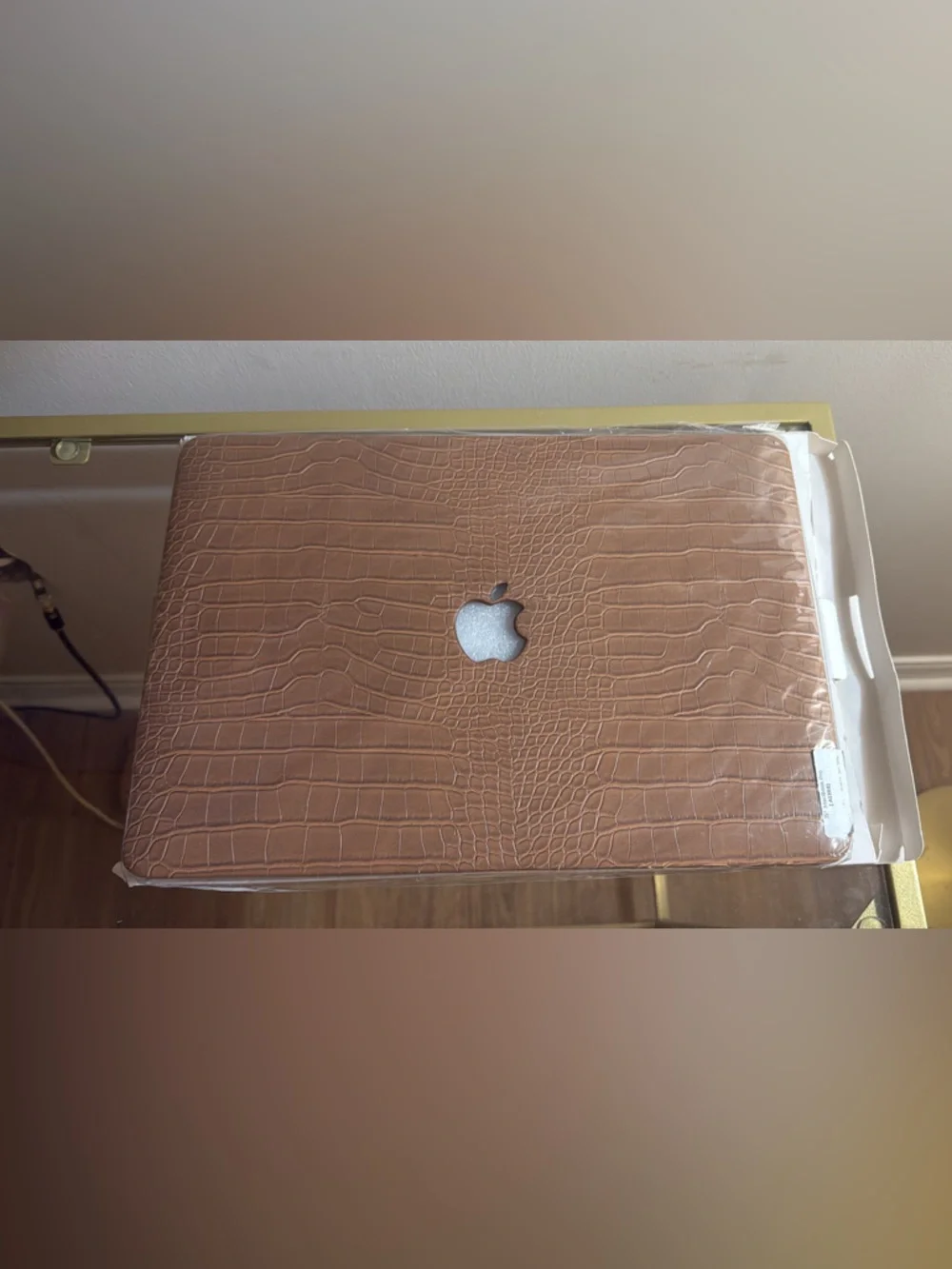 Chic Geeks Caramel Faux Crocodile MacBook Case